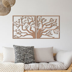 Metāla sienas dekorācija Tree2 Copper, 100x50 cm cena un informācija | Interjera priekšmeti | 220.lv