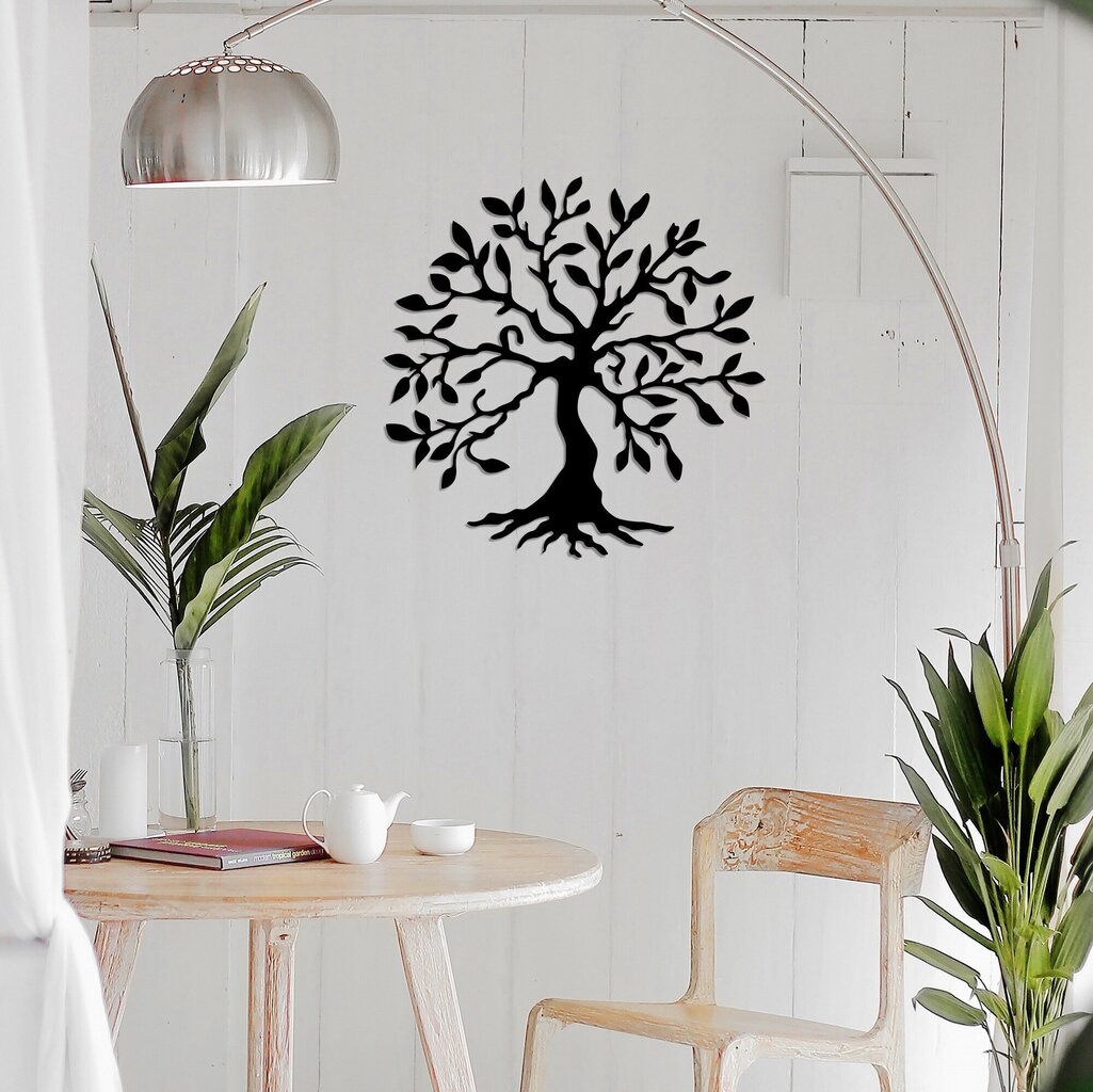 Metāla sienas dekorācija Tree 3, 60x60 cm cena un informācija | Interjera priekšmeti | 220.lv