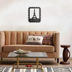 Металлическая декорация на стену Paris Stamp, 30x37 см цена и информация | Детали интерьера | 220.lv