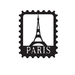 Металлическая декорация на стену Paris Stamp, 30x37 см цена и информация | Детали интерьера | 220.lv