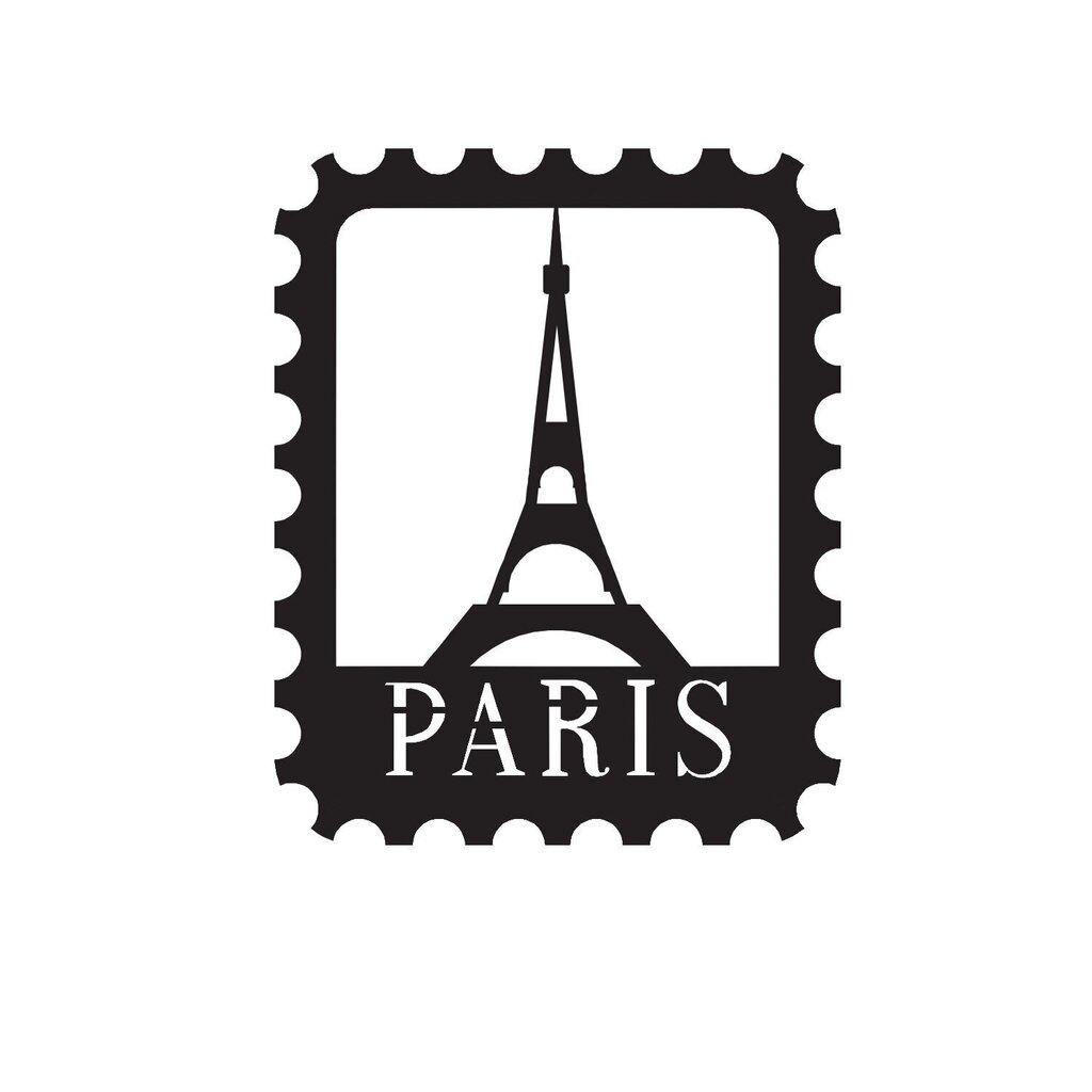 Metāla sienas dekorācija Paris Stamp, 30x37 cm cena un informācija | Interjera priekšmeti | 220.lv