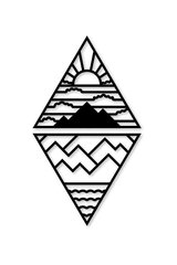 Металлическая декорация на стену Piramit Manzara, 30x70 см цена и информация | Детали интерьера | 220.lv