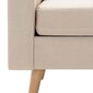 vidaXL 2-daļīgs dīvānu komplekts, krēmkrāsas audums cena un informācija | Dīvāni | 220.lv