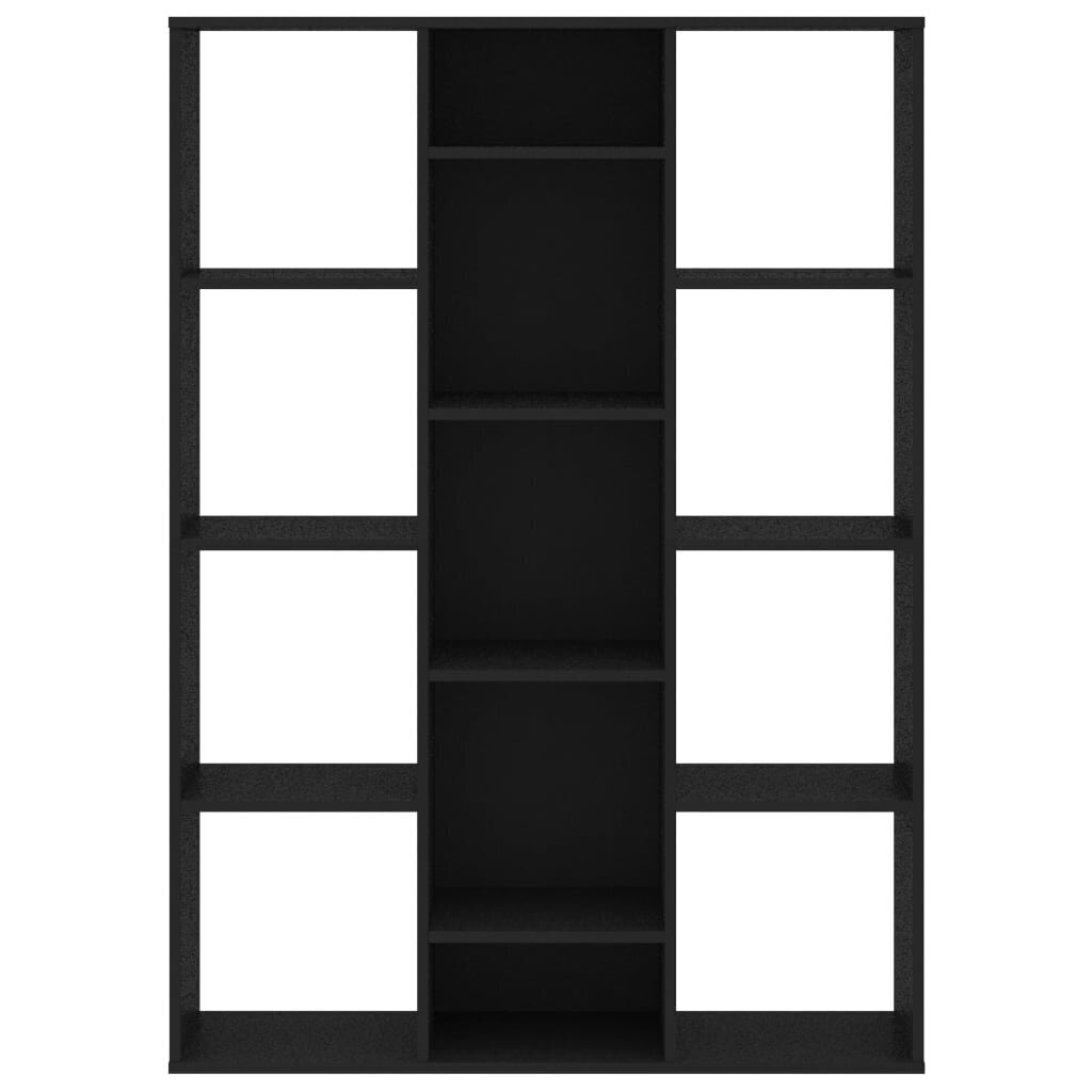 vidaXL istabas aizslietnis, melns, 100x24x140 cm, skaidu plāksne цена и информация | Plaukti | 220.lv
