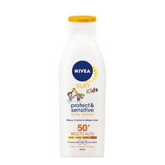 Солнцезащитный крем для детей Nivea SPF 50, 200 мл цена и информация | Кремы от загара | 220.lv