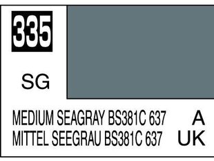 Mr.Hobby - Mr.Color C-335 BS381C/637 Medium Sea Grey, 10ml cena un informācija | Modelēšanas un zīmēšanas piederumi | 220.lv