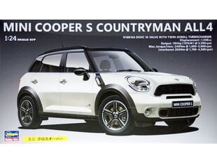 Сборная пластиковая модель Hasegawa - Mini Cooper S Countryman All4, 1/24, 24121 цена и информация | Конструкторы и кубики | 220.lv