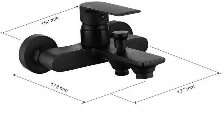 Vannas dušas komplekts ar jaucējkrānu Mexen Royo R-62, Black цена и информация | Jaucējkrāni | 220.lv