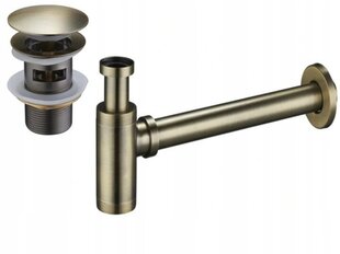 Mexen sifons ar "Klik-klak" vāciņu izlietnēm ar pārplūdi, Old brass cena un informācija | Sifoni | 220.lv