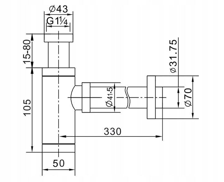 Mexen kvadrātveida sifons ar "Klik-klak" vāciņu izlietnēm bez pārplūdes, White cena un informācija | Sifoni | 220.lv