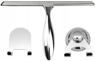 Mexen vannas istabas stikla tīrītājs ar 2 turētājiem, chrome cena un informācija | Vannas istabas aksesuāri | 220.lv