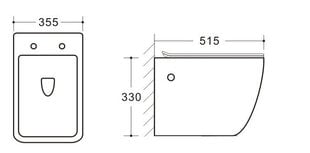 Tualetes pods Mexen Vega Rimless Slim ar lēni nolaižamu vāku cena un informācija | Tualetes podi | 220.lv