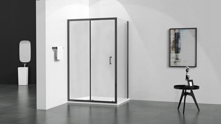Dušas kabīne Mexen Apia, 100x70,80,90,95,100 cm, black cena un informācija | Dušas kabīnes | 220.lv