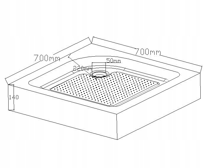 Kvadrāta dušas paliktnis Mexen Rio ar sifonu, 70x70 cm cena un informācija | Dušas paliktņi | 220.lv