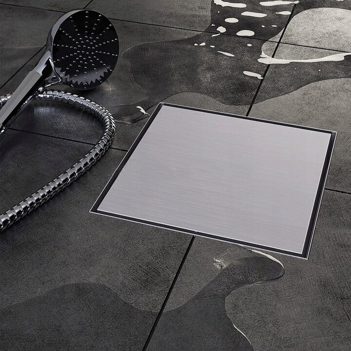 Kvadrāta dušas noteka Mexen Flat, 15x15 cm, inox cena un informācija | Dušas trapi | 220.lv