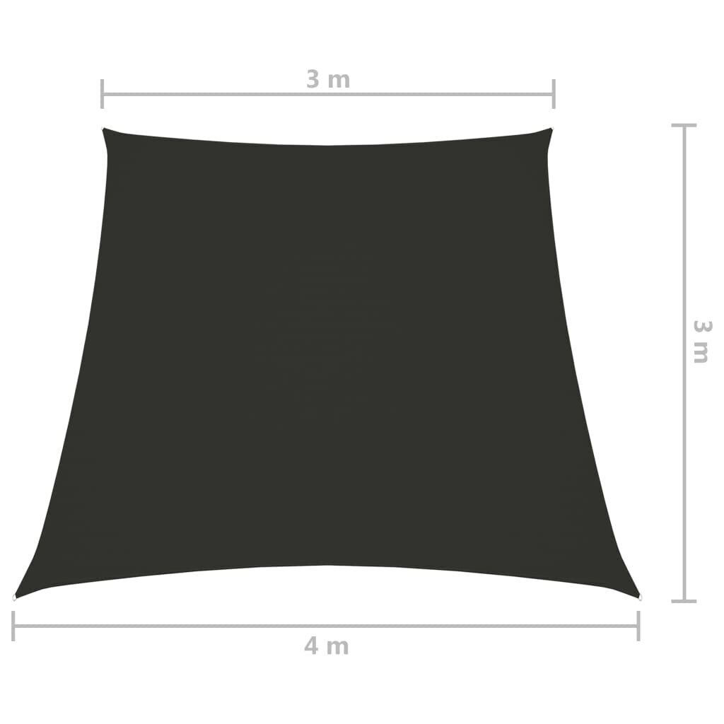 vidaXL saulessargs, antracīta krāsa, 3/4x3 m, oksfordas audums cena un informācija | Saulessargi, markīzes un statīvi | 220.lv