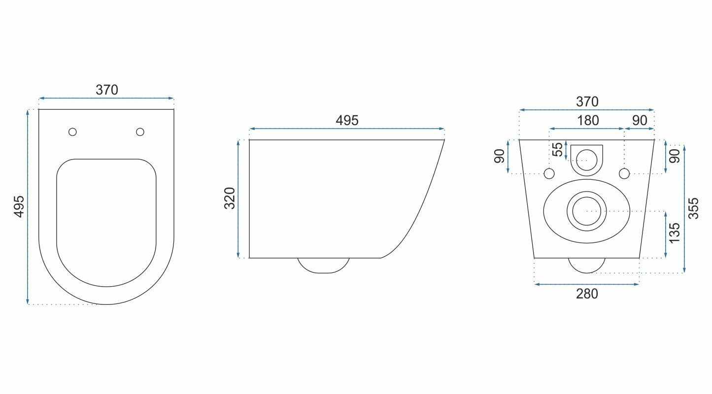 Tualetes pods REA Carlos Slim Rimless, Granit Matt цена и информация | Tualetes podi | 220.lv