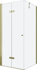 Dušas kabīne Mexen Lima gold, 70x70,80,90,100 cm cena un informācija | Dušas kabīnes | 220.lv