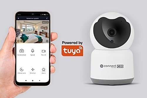 Iekštelpu Wi-Fi kamera Kruger & Matz Connect C20 Tuya, balta cena un informācija | Videokameras | 220.lv