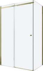 Dušas kabīne Mexen Omega, 8 mm, 100x70,80,90,100, gold cena un informācija | Dušas kabīnes | 220.lv