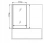 Vannas istabas sieniņa Mexen Alex Fix 70, 80 cm, black grids cena un informācija | Piederumi vannām un dušas kabīnēm | 220.lv