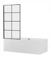 Vannas istabas sieniņa Mexen Alex Fix 70, 80 cm, black grids цена и информация | Piederumi vannām un dušas kabīnēm | 220.lv