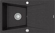 Granīta virtuves izlietne Mexen Cesar ar sifonu, Black granite cena un informācija | Virtuves izlietnes | 220.lv