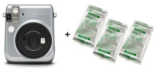 Fujifilm Instax Mini 70, Michael Kors limited edition silver + Fujifilm 30 fotolapas cena un informācija | Momentfoto kameras | 220.lv