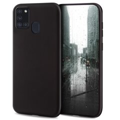 Силиконовый чехол Moozy Minimalist для Samsung A21s, тонкий и матовый чехол из силикона TPU, черный цена и информация | Чехлы для телефонов | 220.lv