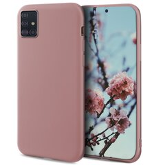 Силиконовый чехол Moozy Minimalist для Samsung A51, тонкий и матовый чехол из силикона TPU, роза бежевого цвета цена и информация | Чехлы для телефонов | 220.lv