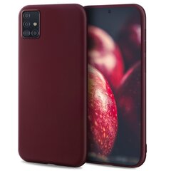 Силиконовый чехол Moozy Minimalist для Samsung A51, тонкий и матовый чехол из силикона TPU, винно-красный цена и информация | Чехлы для телефонов | 220.lv