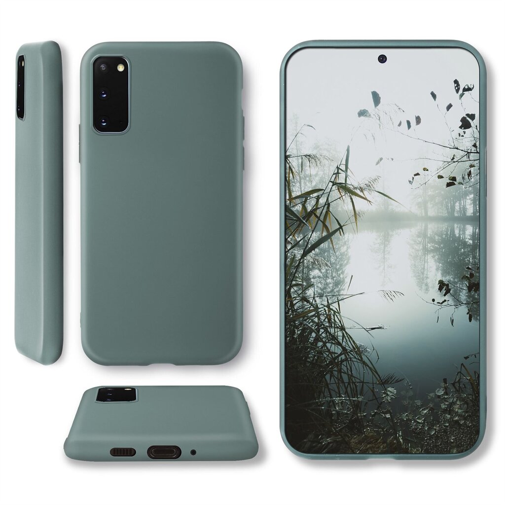 Moozy Minimalist plāns, matēts silikona vāciņš saderīgs ar Samsung S20 FE telefona modeli, Pelēkzils cena un informācija | Telefonu vāciņi, maciņi | 220.lv