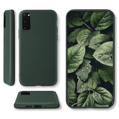 Moozy Minimalist plāns, matēts silikona vāciņš saderīgs ar Samsung S20 Plus telefona modeli, Tumši zaļš cena un informācija | Telefonu vāciņi, maciņi | 220.lv