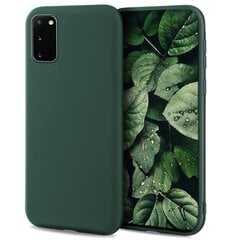 Силиконовый чехол Moozy Minimalist для Samsung S20 Plus, тонкий и матовый чехол из силикона TPU, темно-зеленый цена и информация | Чехлы для телефонов | 220.lv