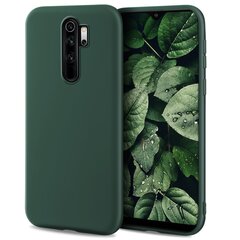 Moozy Minimalist plāns, matēts silikona vāciņš saderīgs ar Xiaomi Redmi Note 8 Pro telefona modeli, Tumši zaļš cena un informācija | Telefonu vāciņi, maciņi | 220.lv