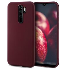 Moozy Minimalist plāns, matēts silikona vāciņš saderīgs ar Xiaomi Redmi Note 8 Pro telefona modeli, Vīna sarkans cena un informācija | Telefonu vāciņi, maciņi | 220.lv