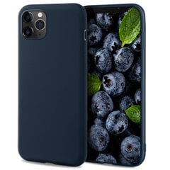 Чехол Moozy Lifestyle для iPhone 12 Pro Max - силиконовый чехол с матовым покрытием и подкладкой из мягкой микрофибры, полуночно - синий цена и информация | Чехлы для телефонов | 220.lv