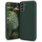 Moozy Lifestyle telefona vāciņš saderīgs ar Samsung S21 5G, Samsung S21 – augstvērtīga silikona apvalks ar matētu virsmu un mīkstu mikrošķiedras oderi, Tumši zaļš цена и информация | Telefonu vāciņi, maciņi | 220.lv
