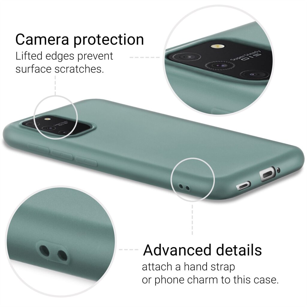 Moozy Minimalist plāns, matēts silikona vāciņš saderīgs ar Samsung S10 Lite telefona modeli, Pelēkzils cena un informācija | Telefonu vāciņi, maciņi | 220.lv