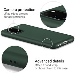 Moozy Minimalist plāns, matēts silikona vāciņš saderīgs ar Samsung S20 telefona modeli, Tumši zaļš cena un informācija | Telefonu vāciņi, maciņi | 220.lv