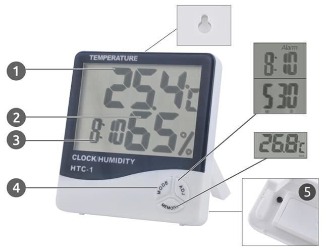 Meteostacija - pulkstenis cena un informācija | Meteostacijas, āra termometri | 220.lv