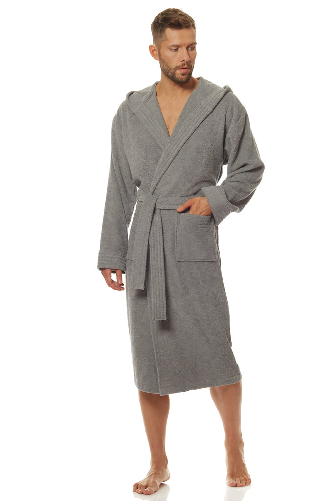 Garais halāts L&L 2104 no frotē kokvilnas cena un informācija | Vīriešu halāti, pidžamas | 220.lv