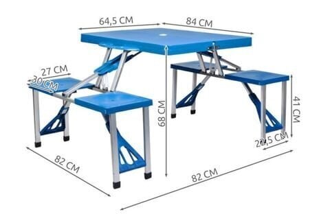 Saliekamais tūrisma galds ar krēsliem цена и информация |  Tūrisma mēbeles | 220.lv