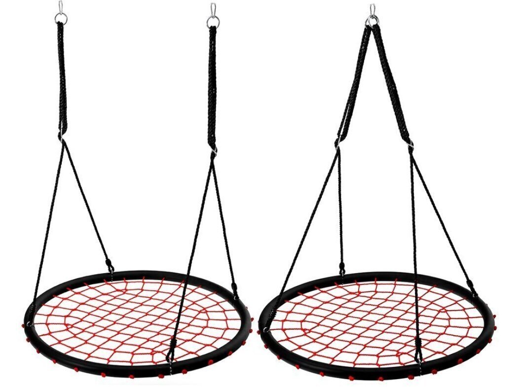 Dārza šūpoles “Stārķa ligzda” Nils Camp, 100 cm, 150 kg, sarkanas cena un informācija | Šūpoles | 220.lv