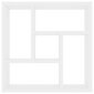 vidaXL sienas plaukts, balts, 45,1x16x45,1 cm, skaidu plāksne цена и информация | Plaukti | 220.lv