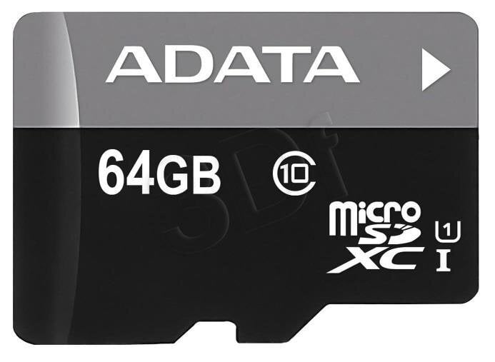 ADATA Premier UHS-I 64 GB, MicroSDXC, Fl цена и информация | Atmiņas kartes mobilajiem telefoniem | 220.lv