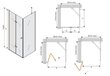 Dušas kabīne Mexen Lima, 95x70,80,90,100,110,120 cm cena un informācija | Dušas kabīnes | 220.lv