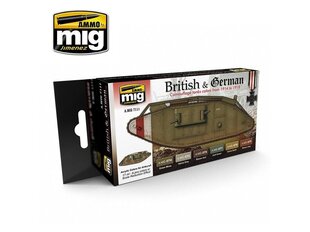 AMMO MIG - I WW BRITISH & GERMAN COLORS. AMIG7111 cena un informācija | Modelēšanas un zīmēšanas piederumi | 220.lv