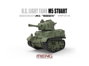 Пластиковая сборная модель Meng Model - World War Toons M5 Stuart U.S. Light Tank, WWT-012 цена и информация | Kонструкторы | 220.lv