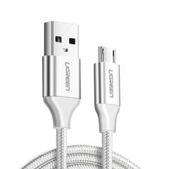 Ugreen US290 кабель micro USB, QC 3.0 2.4A, 1.5 м, белый цена и информация | Кабели и провода | 220.lv